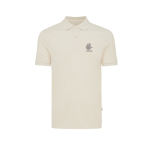 Polo de piqué regular fit de algodón eco 220 g/m2 Iqoniq Yosemite color champagne vista con logo