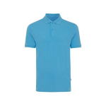 Polo de piqué regular fit de algodón eco 220 g/m2 Iqoniq Yosemite color azul cian