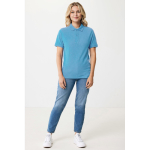 Polo de piqué regular fit de algodón eco 220 g/m2 Iqoniq Yosemite color azul cian vista con modelo