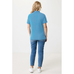 Polo de piqué regular fit de algodón eco 220 g/m2 Iqoniq Yosemite color azul cian segunda vista con modelo