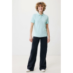 Polo de piqué regular fit de algodón eco 220 g/m2 Iqoniq Yosemite color verde menta vista con modelo