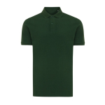 Polo de piqué regular fit de algodón eco 220 g/m2 Iqoniq Yosemite color verde oscuro