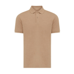 Polo de piqué regular fit de algodón eco 220 g/m2 Iqoniq Yosemite color marrón claro