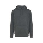 Sudadera suave sin teñir de algodón eco 340 g/m2 Iqoniq Torres color gris jaspeado