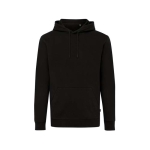 Sudadera de algodón reciclado y orgánico 340 g/m2 Iqoniq Jasper color negro