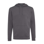 Sudadera de algodón reciclado y orgánico 340 g/m2 Iqoniq Jasper color gris oscuro