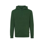 Sudadera de algodón reciclado y orgánico 340 g/m2 Iqoniq Jasper color verde oscuro cuarta vista
