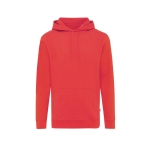 Sudadera de algodón reciclado y orgánico 340 g/m2 Iqoniq Jasper color rojo desaturado