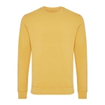 Sudadera cuello redondo de algodón eco 340 g/m2 Iqoniq Zion color amarillo