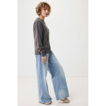 Sudadera oversize de algodón eco 340 g/m2 Iqoniq color plateado mate