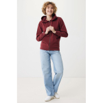 Sudadera con cremallera de algodón eco slim fit 340 g/m2 Iqoniq color burdeos