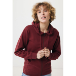 Sudadera con cremallera de algodón eco slim fit 340 g/m2 Iqoniq color burdeos