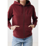 Sudadera con cremallera de algodón eco slim fit 340 g/m2 Iqoniq color burdeos