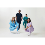 Sudadera de algodón eco regular fit 340 g/m2 Iqoniq color beige vista con modelo