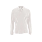 Polo de manga larga de 100% algodón para hombre 180 g/m2 SOL'S Perfect color blanco novena vista