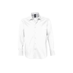 Camisa de algodón y elastano para hombre 140 g/m2 SOL'S Brighton color blanco novena vista