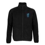 Chaqueta para hombre de poliéster reciclado 280 g/m2 SOL'S Factor color negro vista de impresión