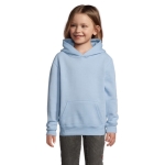 Sudadera de algodón y poliéster para niños 280 g/m2 SOL'S SLAM color azul pastel vista fotografía