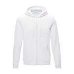 Sudadera algodón orgánico GOTS para hombre 280 g/m2 Elevate NXT color blanco segunda vista frontal