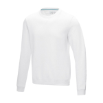 Jersey cuello redondo hombre algodón orgánico GOTS 280 g/m2 Elevate NXT color blanco