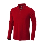 Polo de algodón para hombre de manga larga 200 g/m2 Elevate Life color rojo