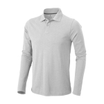 Polo de algodón para hombre de manga larga 200 g/m2 Elevate Life color gris claro