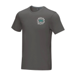 Camiseta promocional hombre algodón orgánico 160 g/m2 Elevate NXT color gris oscuro vista impresión serigrafía