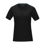 Camiseta promocional mujer algodón orgánico GOTS 160 g/m2 Elevate NXT color negro segunda vista frontal
