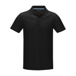 Polo corporativo algodón orgánico GOTS de hombre 180 g/m2 Elevate NXT color negro segunda vista frontal
