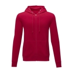 Sudadera de capucha de algodón hombre 240 g/m2 Elevate Essentials color rojo segunda vista frontal