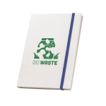 Cuaderno de cartón de leche reciclado con elástico y separador A5 imagen con logo