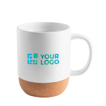 Taza de cerámica para sublimación con base de corcho extraíble 390ml vista principal