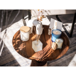 Vela aromática en vaso de cristal con tapa de corcho made in EU 80g vista bodegón