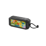 Altavoz resistente al agua con bluetooth 5.0. y micrófono incorporado color negro imagen con logo