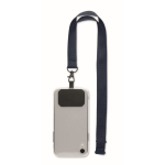Lanyard de poliéster con hebilla de seguridad para el teléfono color azul marino segunda vista