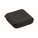 Base de carga inalámbrica plegable de ABS con 3 puntos de carga 15W tercera vista