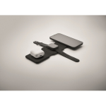 Base de carga inalámbrica plegable de ABS con 3 puntos de carga 15W vista fotografía octava vista