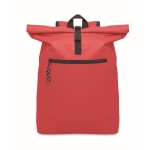 Mochila de poliéster con cierre roll top para portátil 15'' color rojo