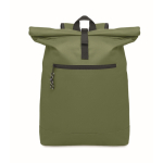 Mochila de poliéster con cierre roll top para portátil 15'' color verde militar