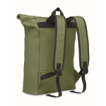 Mochila de poliéster con cierre roll top para portátil 15'' color verde militar tercera vista
