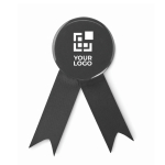 Lazo de metal conmemorativo de varios colores con clip metálico color negro vista de impresión