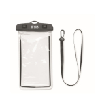 Funda impermeable para teléfono con cordón ajustable y desmontable color negro vista de impresión