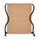 Bolsa de cuerdas de yute con cuerdas de algodón a color color negro segunda vista