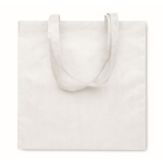 Bolsa de la compra de RPET no tejido con asas largas 80 g/m2 color blanco
