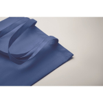 Bolsa de la compra de RPET no tejido con asas largas 80 g/m2 color azul real vista fotografía tercera vista