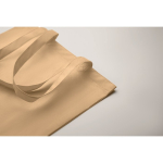 Bolsa de la compra de RPET no tejido con asas largas 80 g/m2 color marfil vista fotografía tercera vista