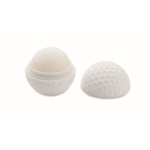 Bálsamo labial de ABS en forma de pelota de golf sabor vainilla SPF10 color blanco