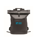 Mochila roll top de suave cuero sintético para portátil 15'' vista de impresión