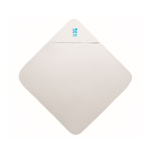 Toalla blanca de algodón con capucha para bebé 300 g/m2 vista de impresión