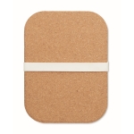 Fiambrera de cristal de borosilicato con tapa de corcho 830ml color transparente quinta vista